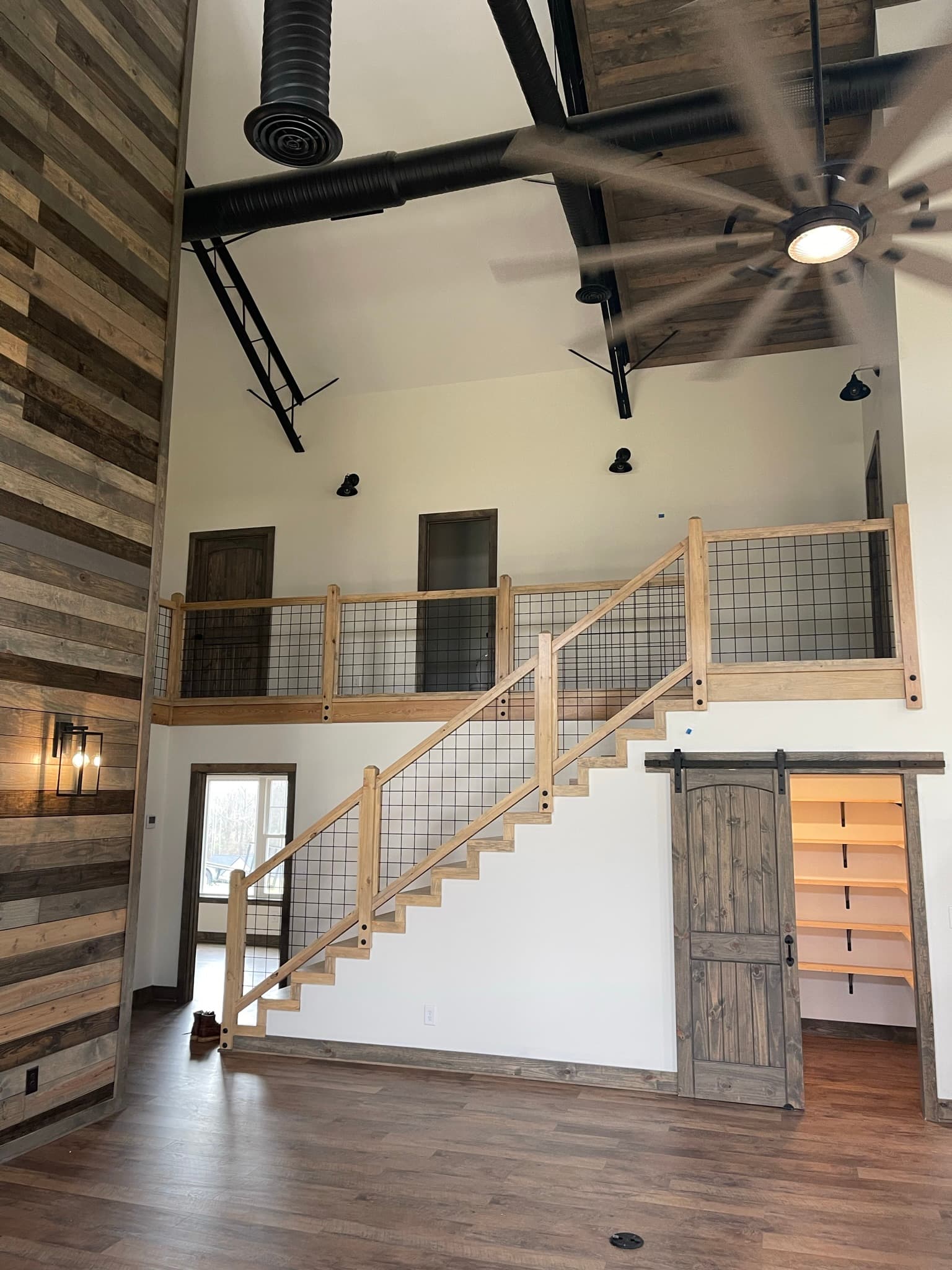 Southern barndominium porch detail