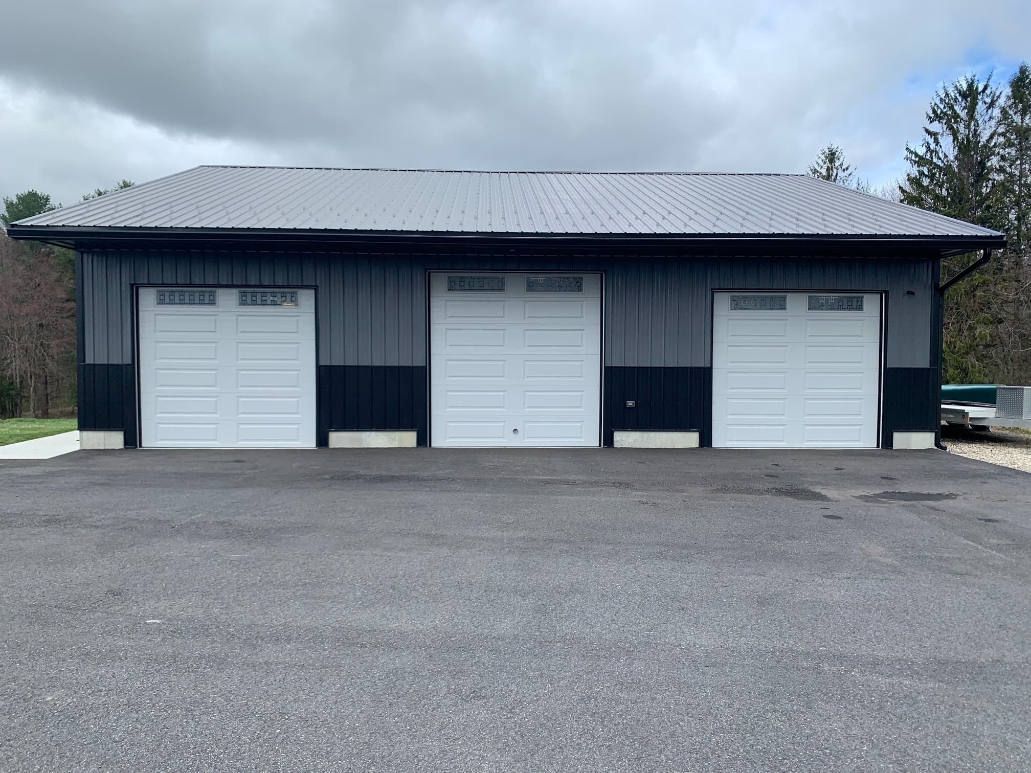 Lakefront garage exterior