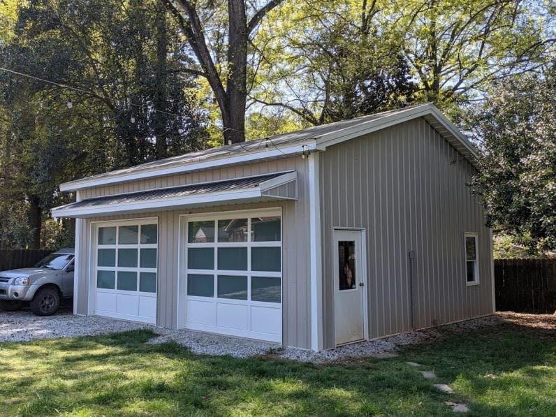 Backyard workshop exterior