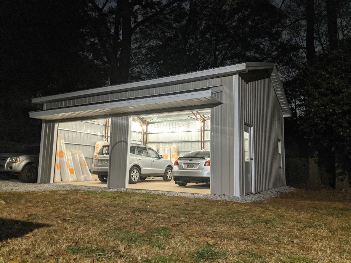 Backyard workshop side view