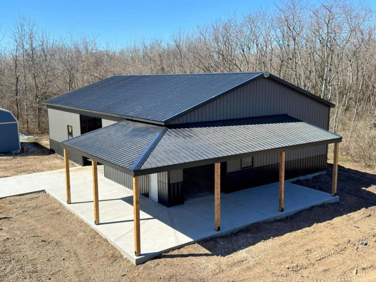 Steel building in the Carolina landscape
